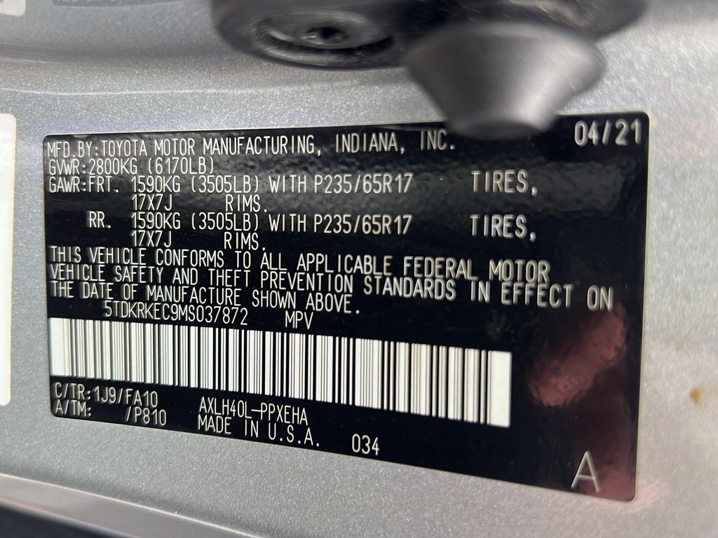 2021 Toyota Sienna LE 8 Passenger