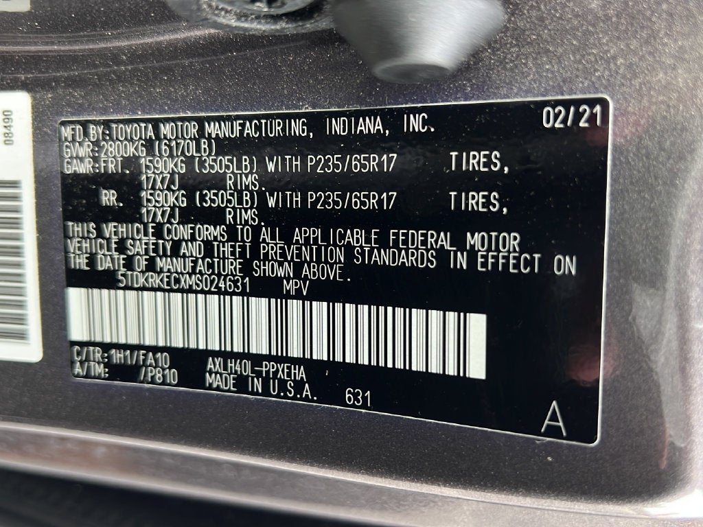 2021 Toyota Sienna LE 8 Passenger