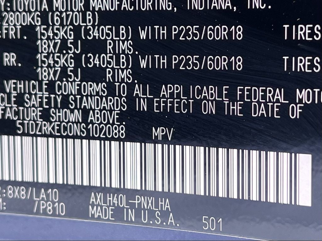 2022 Toyota Sienna Limited 7 Passenger