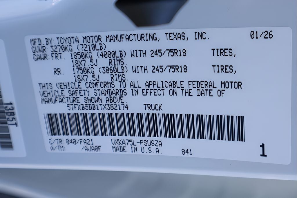 2026 Toyota Tundra SR