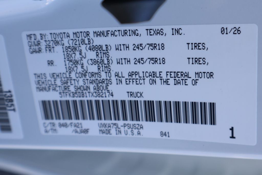 2026 Toyota Tundra SR