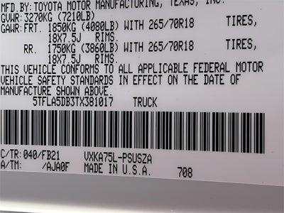 2026 Toyota Tundra SR5