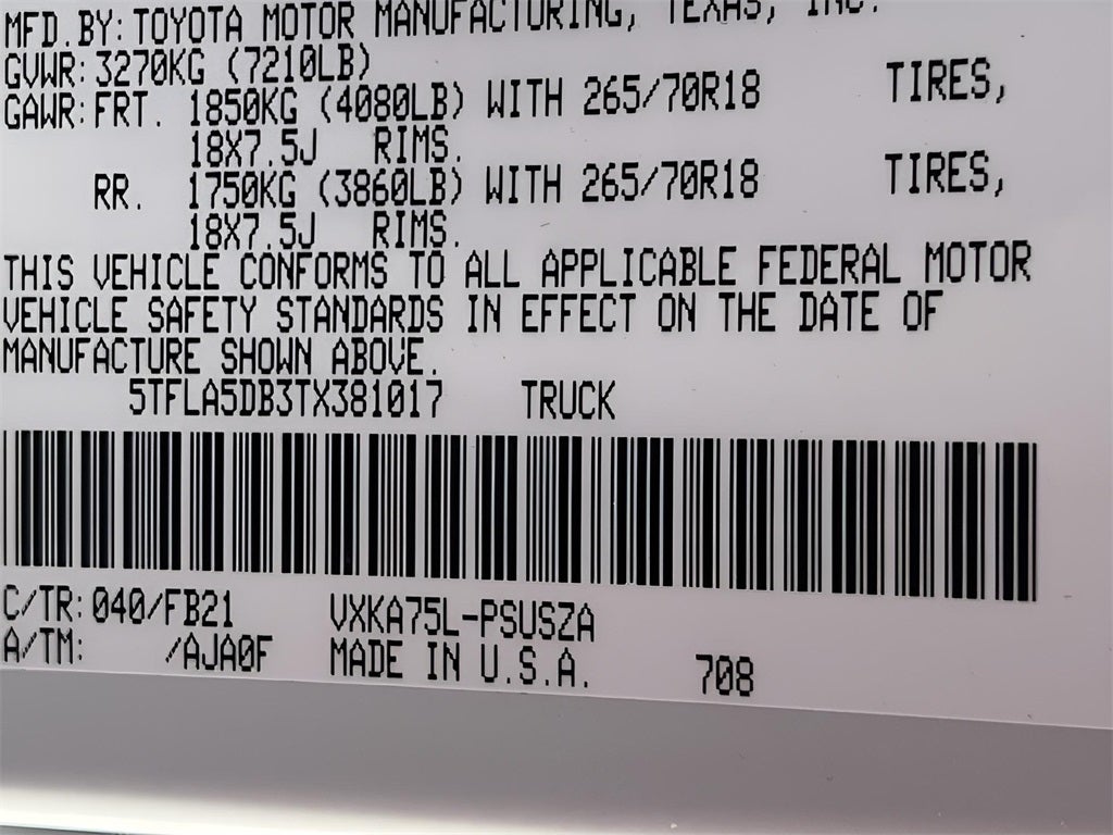 2026 Toyota Tundra SR5