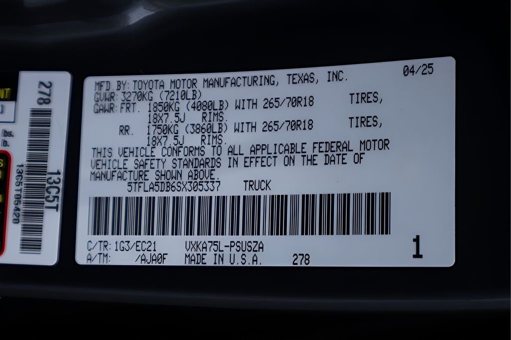 2025 Toyota Tundra SR5