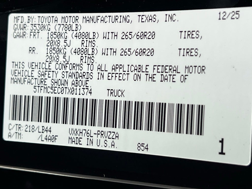 2026 Toyota Tundra Hybrid 1794 Edition