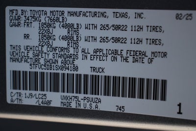 2025 Toyota Tundra Hybrid Capstone