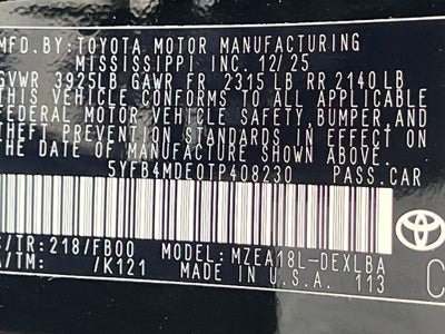 2026 Toyota Corolla LE