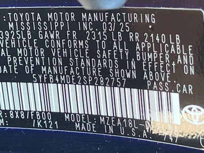 2025 Toyota Corolla LE