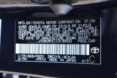 2026 Toyota Corolla LE