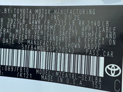 2025 Toyota Corolla LE