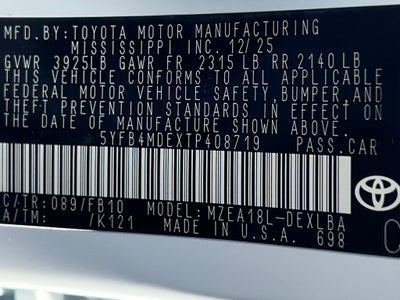 2026 Toyota Corolla LE