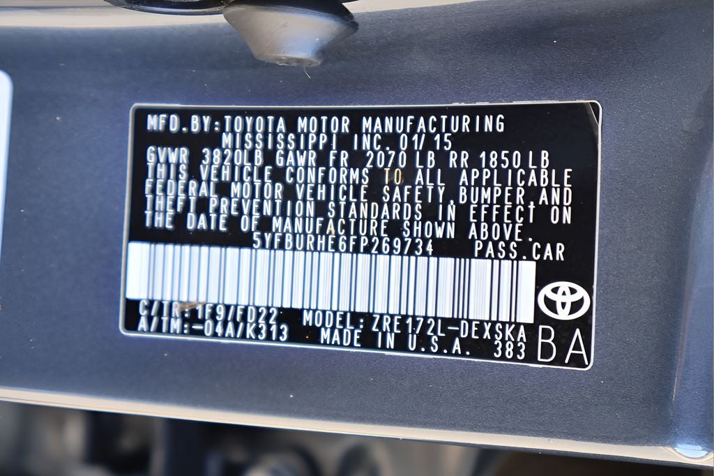 2015 Toyota Corolla S Plus