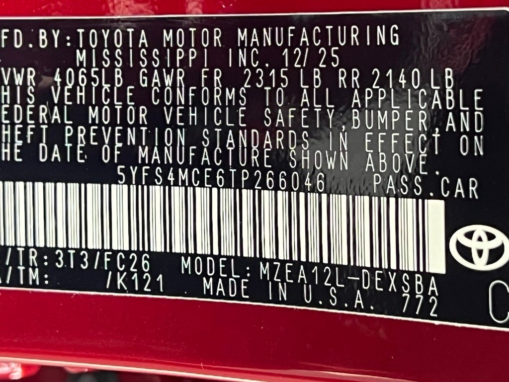 2026 Toyota Corolla SE