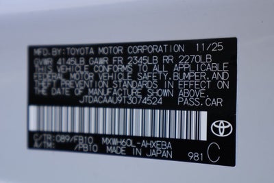 2026 Toyota Prius LE