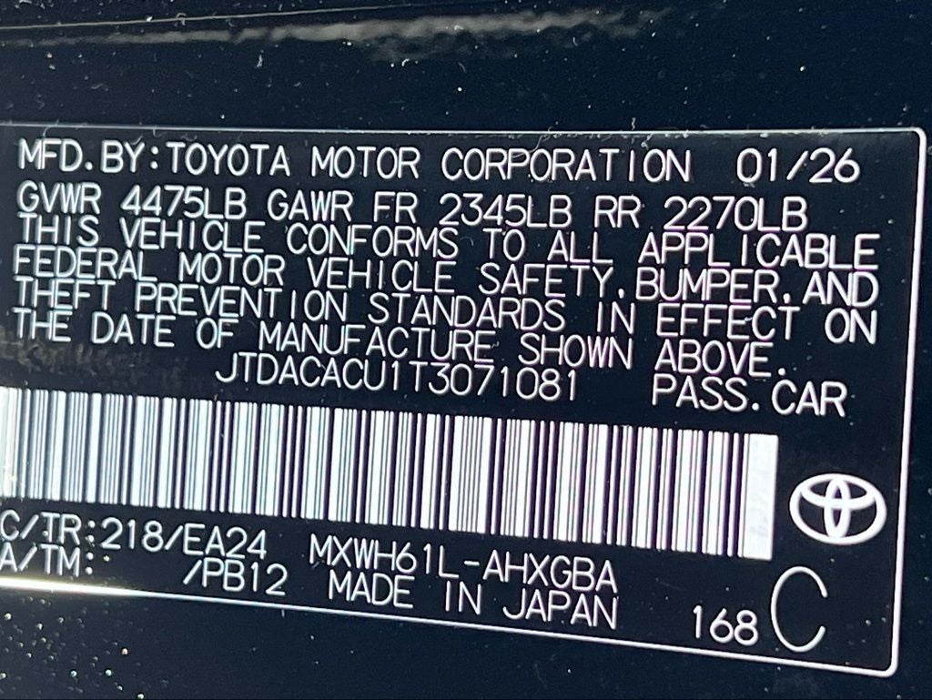 2026 Toyota Prius Plug-In Hybrid Nightshade