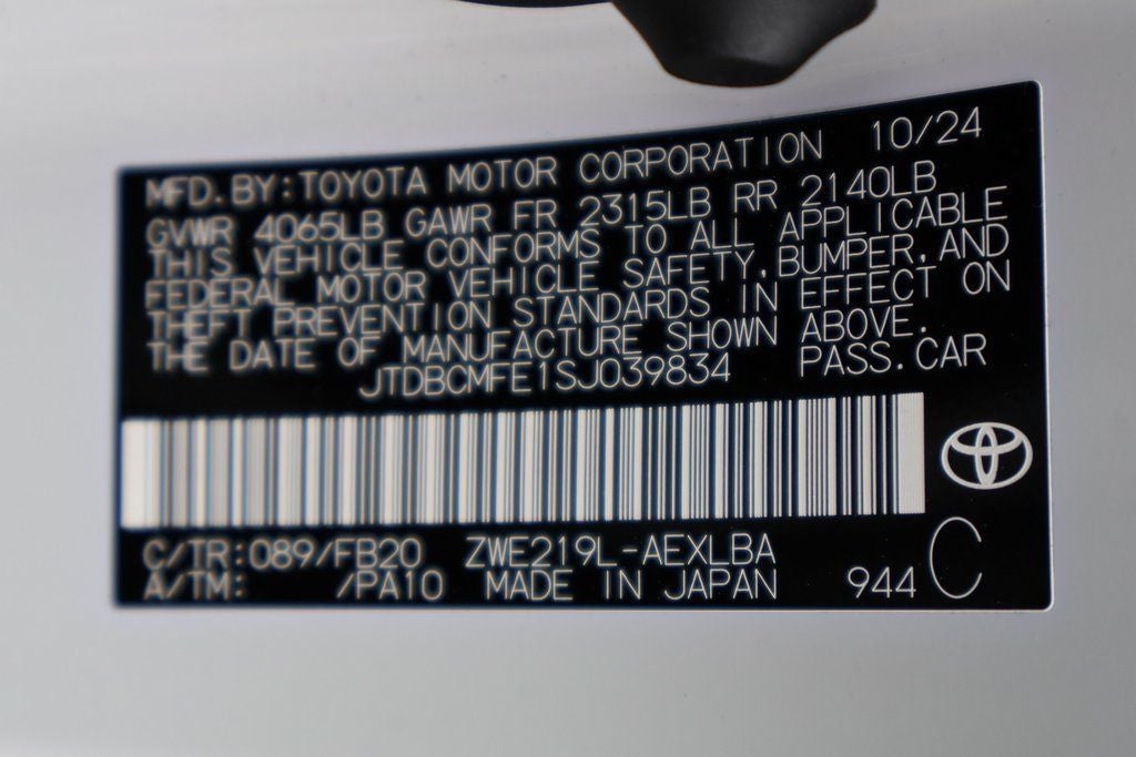 2025 Toyota Corolla Hybrid LE