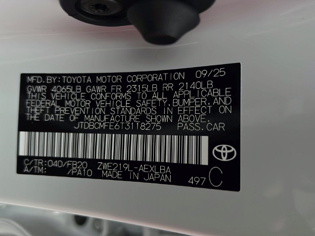 2026 Toyota Corolla Hybrid LE