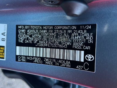 2025 Toyota Corolla Hybrid LE