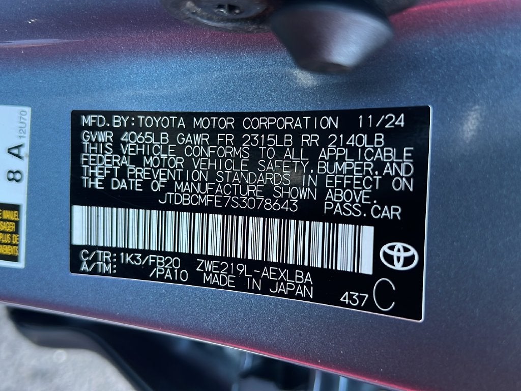 2025 Toyota Corolla Hybrid LE