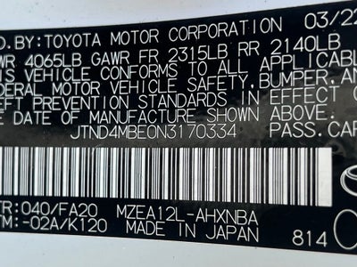 2022 Toyota Corolla Hatchback SE