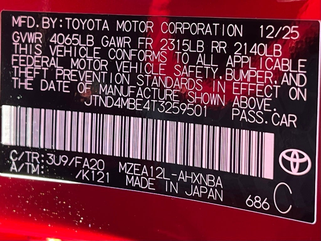 2026 Toyota Corolla Hatchback SE