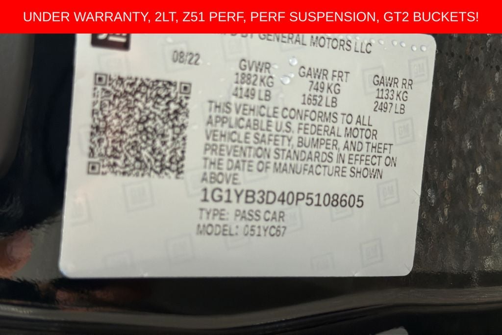 2023 Chevrolet Corvette Stingray 2LT