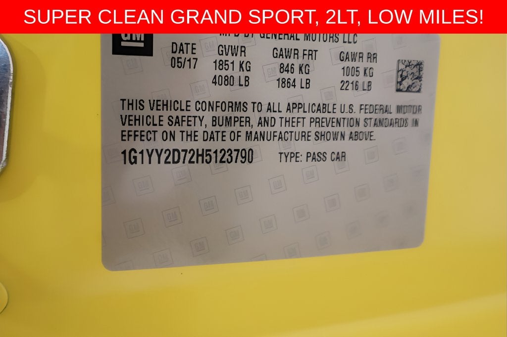 2017 Chevrolet Corvette Grand Sport 2LT