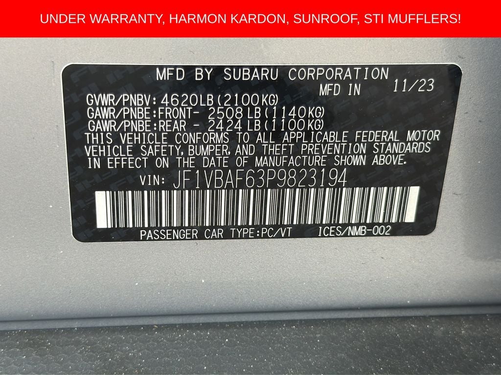 2023 Subaru WRX Premium