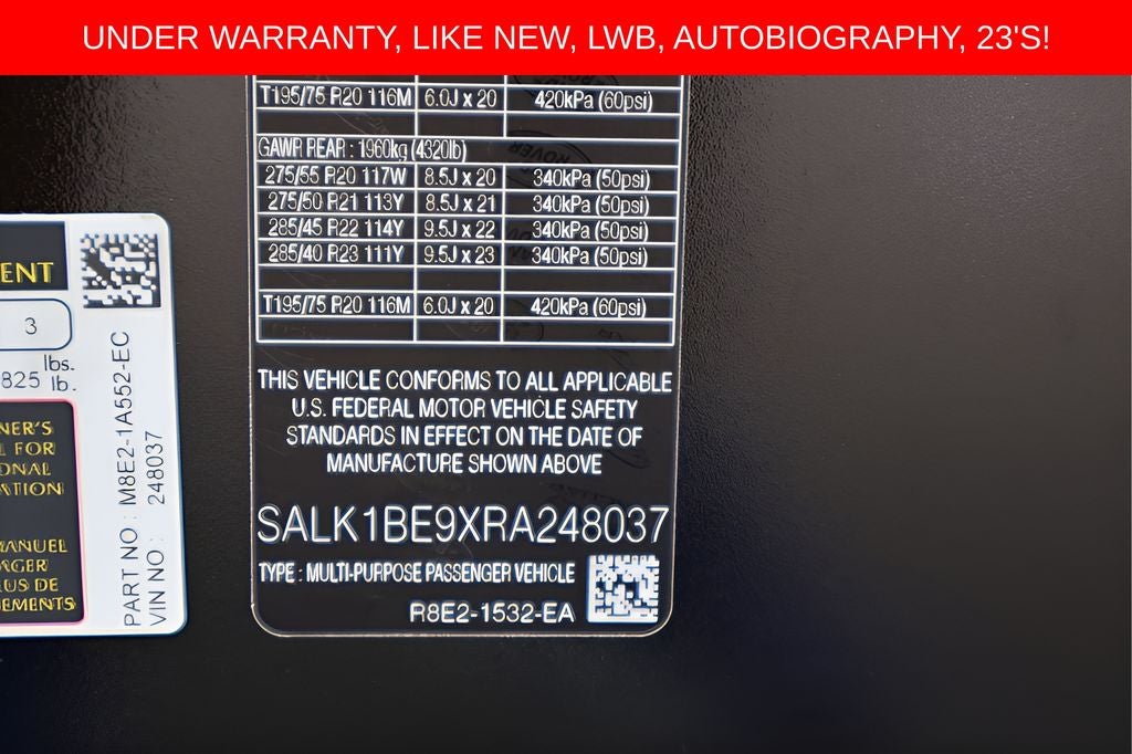 2024 Land Rover Range Rover Autobiography