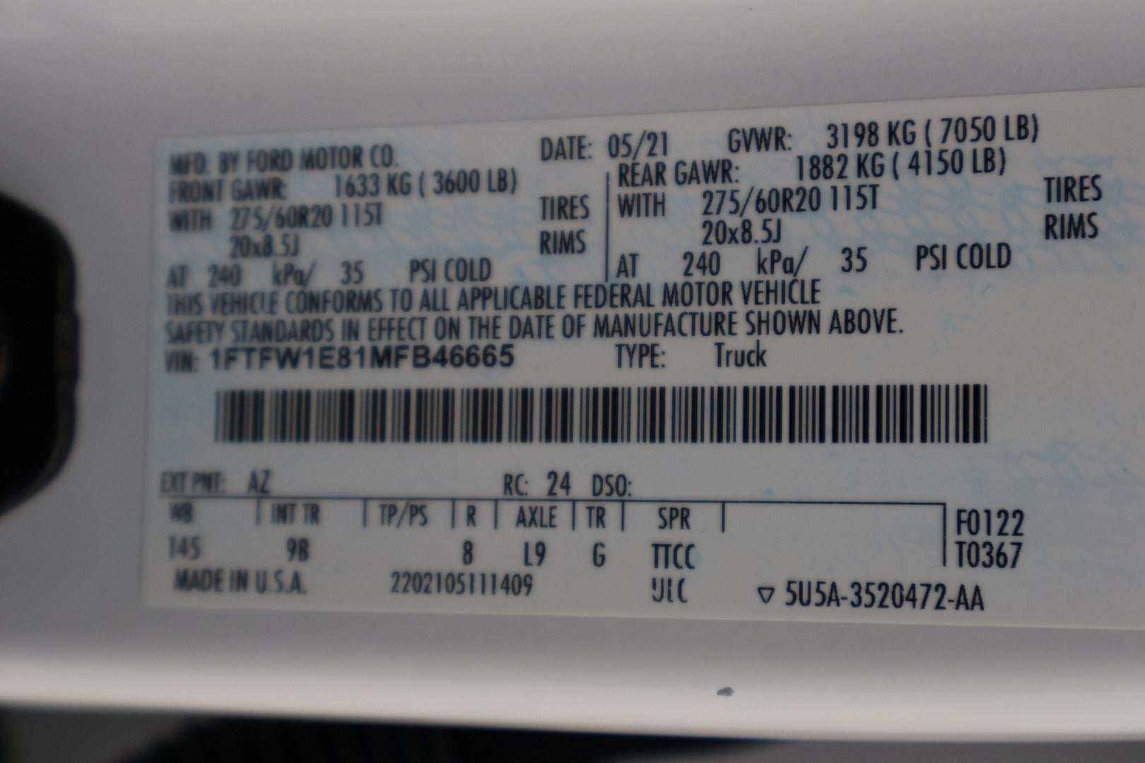 2021 Ford F-150 Platinum