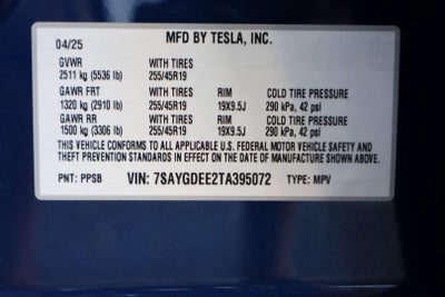 2026 Tesla Model Y Long Range