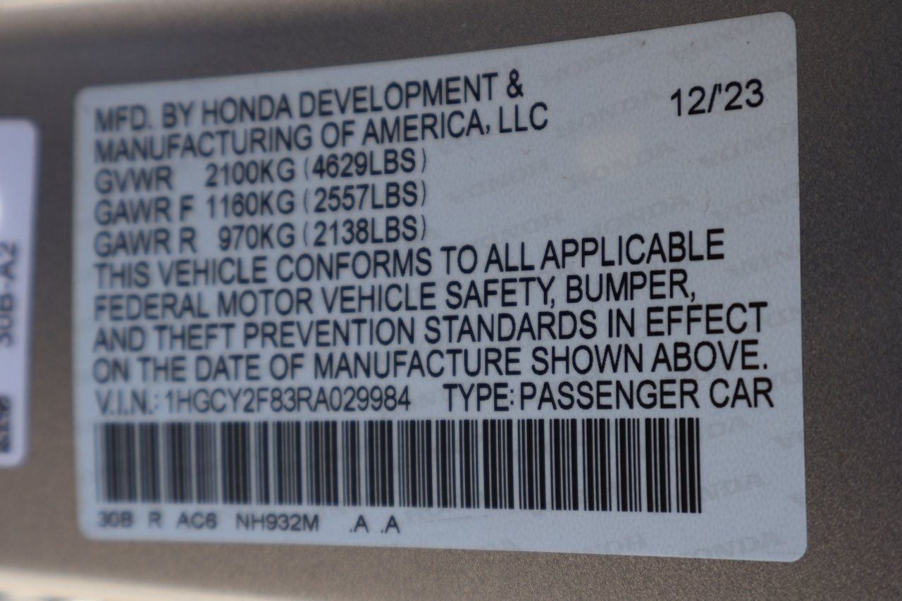 2024 Honda Accord Hybrid Touring