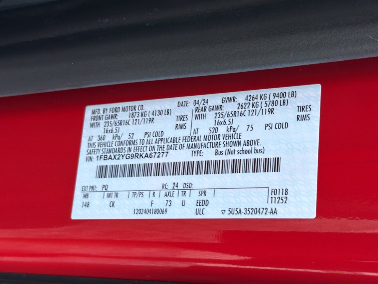 2024 Ford Transit Passenger Wagon XL