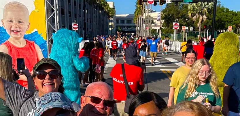 Friends and family walking at the St. Judes Walkathon