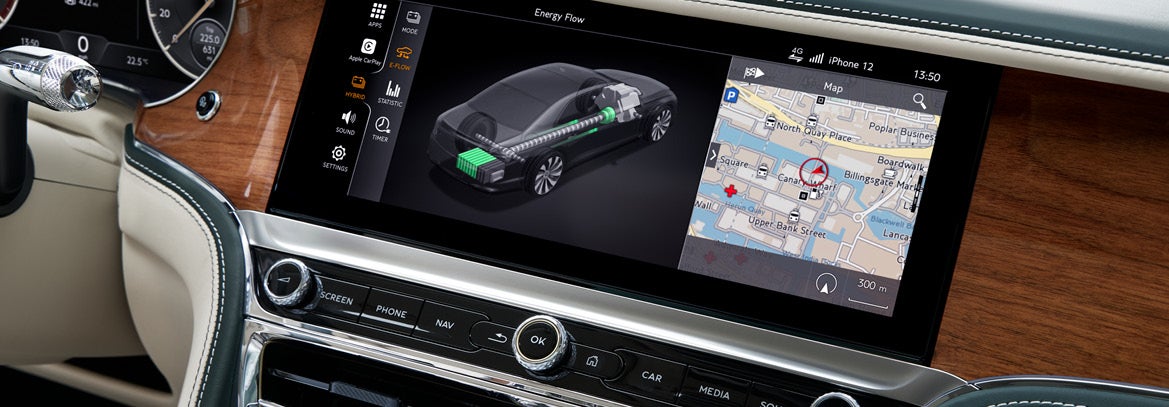 Interior dash showing charging status of vehcile