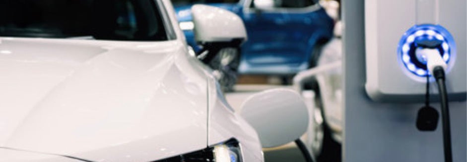Electric Vehicle at charging station