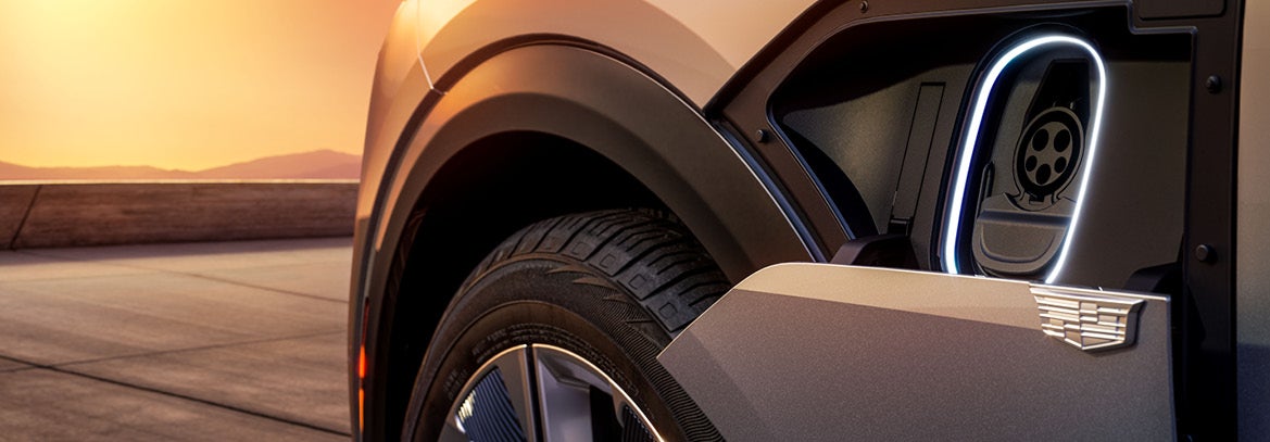 Cadillac All-Electric Lyriq charging port