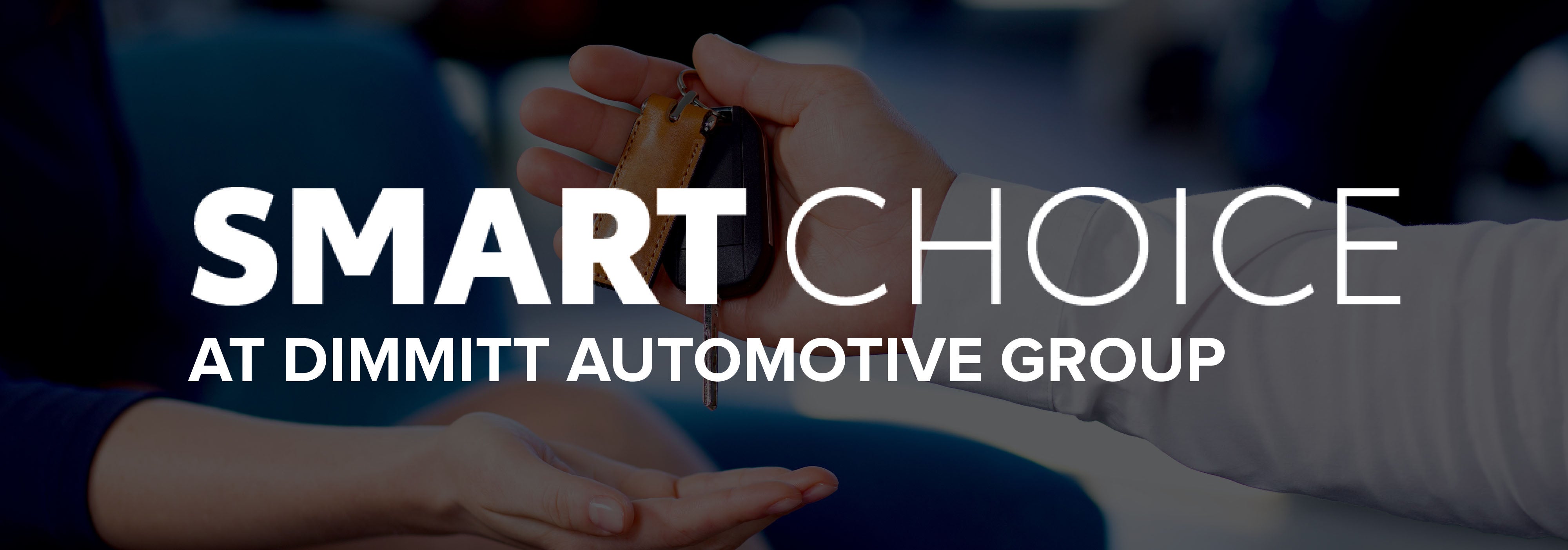 Smart Choice logo with keys getting handed to owner in background