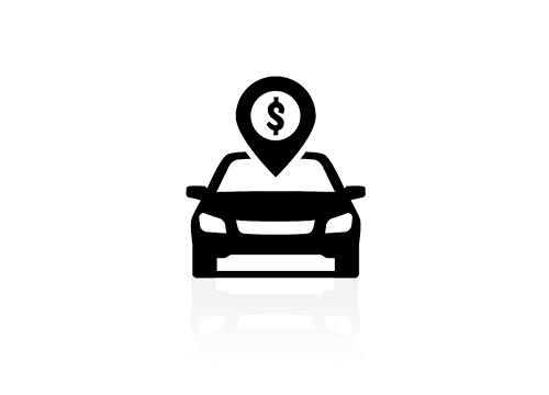 car with a locator icon